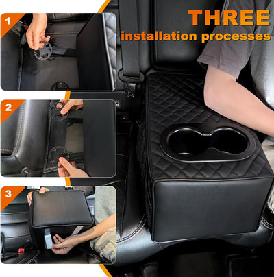 Caja consola trasera con soportes tazas espuma viscoelástica