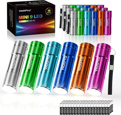 Set 18 Linternas LED Aluminio Colores Surtidos