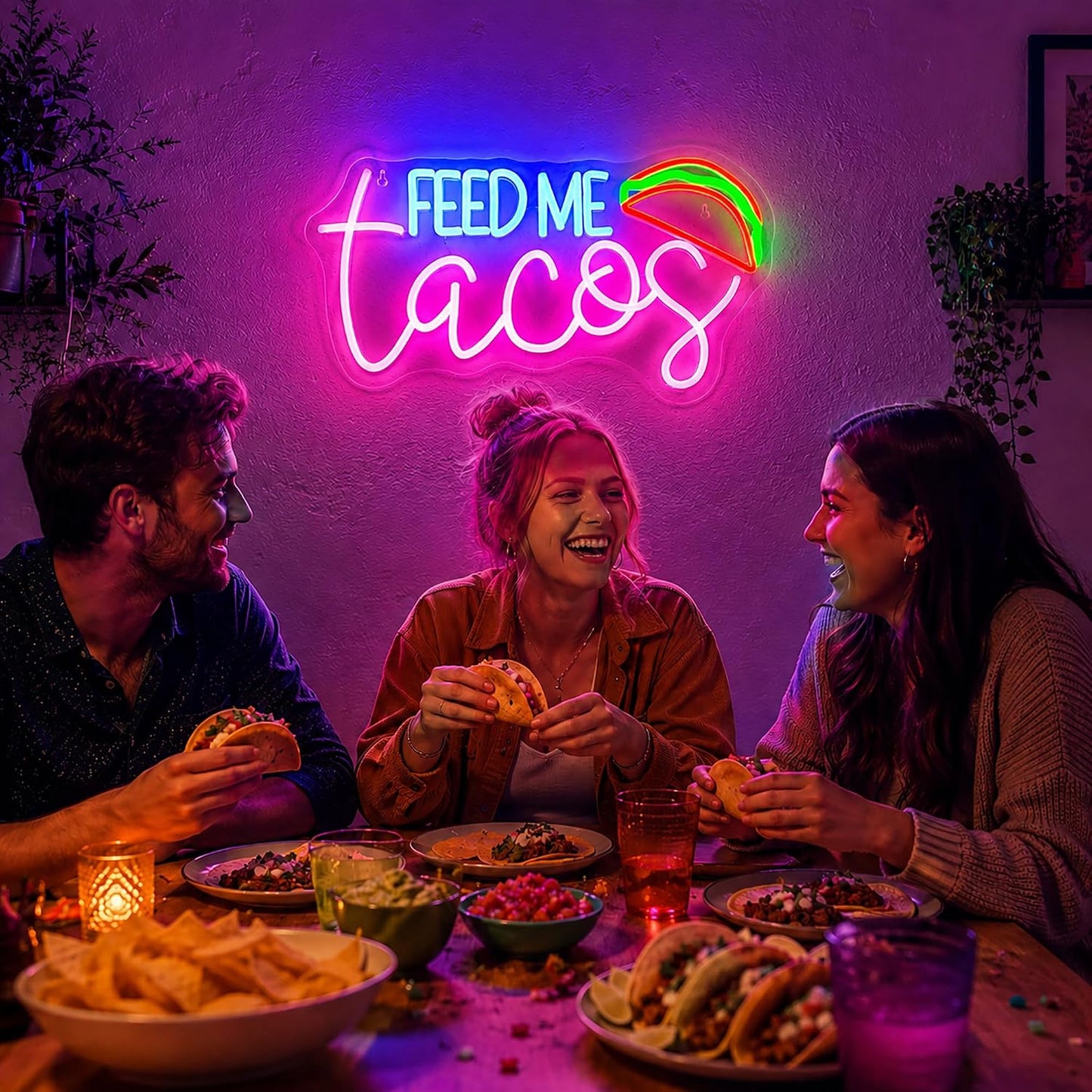 Letrero neón LED para decoración pared fiesta cumpleaños