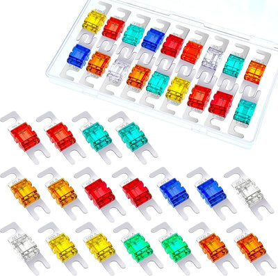 18 Pzas Fusibles ANL 20a-125a Kit Audio Automotriz