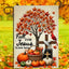 Bandera jardín doble cara 12x18pulg otoño cruz calabaza