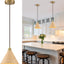 2 Luces Colgantes Madera 8.3pulg Ajustables para Isla Cocina
