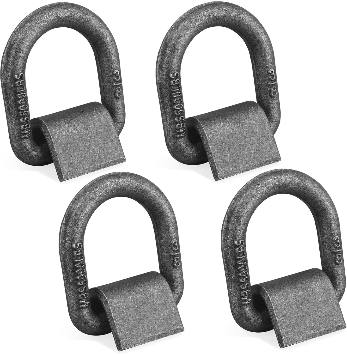 4 Anillos D Soldadura Remolque 3/8pulg 5000lbs Anclaje Amarre