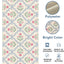 Mesa comedor floral vintage rosa azul arco geométrico