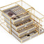 Caja organizadora joyas vidrio 5 cajones mujer