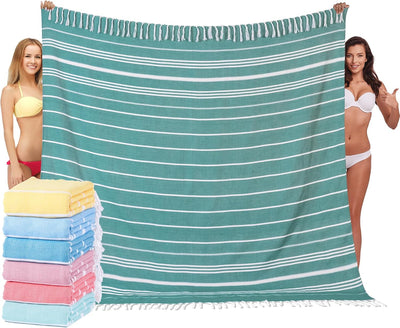 Toalla playa turca XXL algodón 85x75cm para piscina y picnic