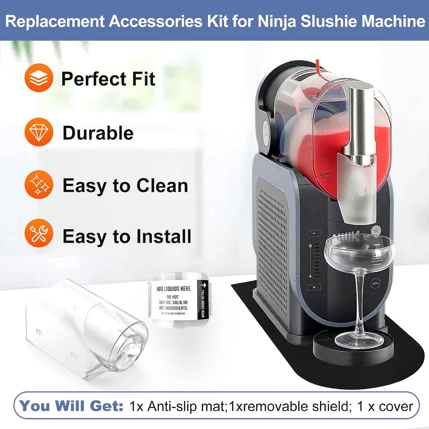 Kit repuesto accesorios máquina Ninja Slushie comp FS301 FS299
