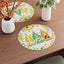 Set 4 manteles redondos primavera diseño margaritas 14x14pulg
