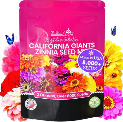 Semillas Zinnia para plantar al aire libre 2oz