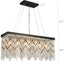 Candelabro cristal negro 6 luces para comedor y bar