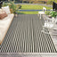 Alfombra reversible algodón rayas 5x8ft para entrada