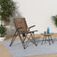 Silla plegable camping acolchada con reposabrazos 300lb