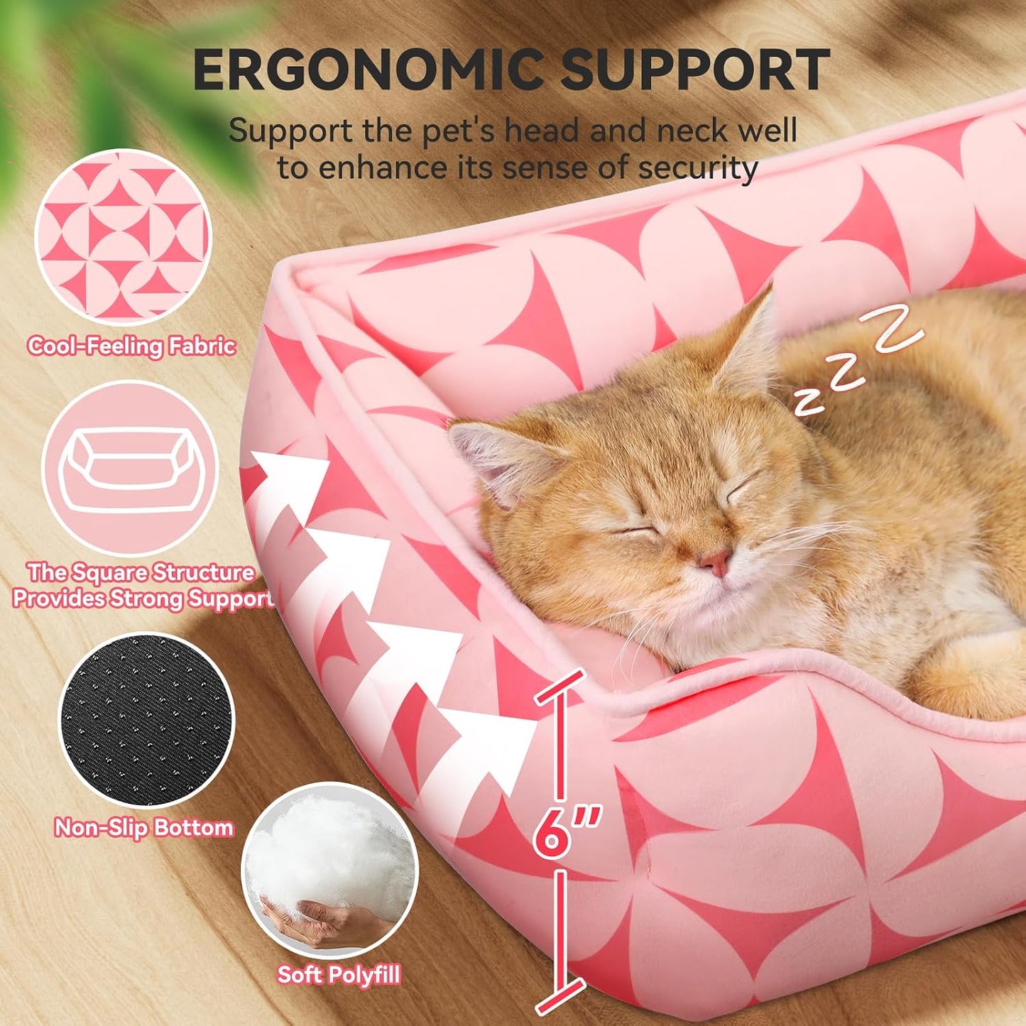Cama para mascotas suave antideslizante interiores exteriores