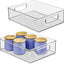 Contenedor apilable plástico despensa set 2 transparente