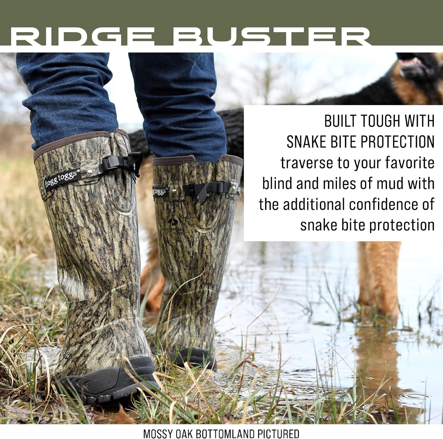 Botas protección serpiente goma neopreno hombre