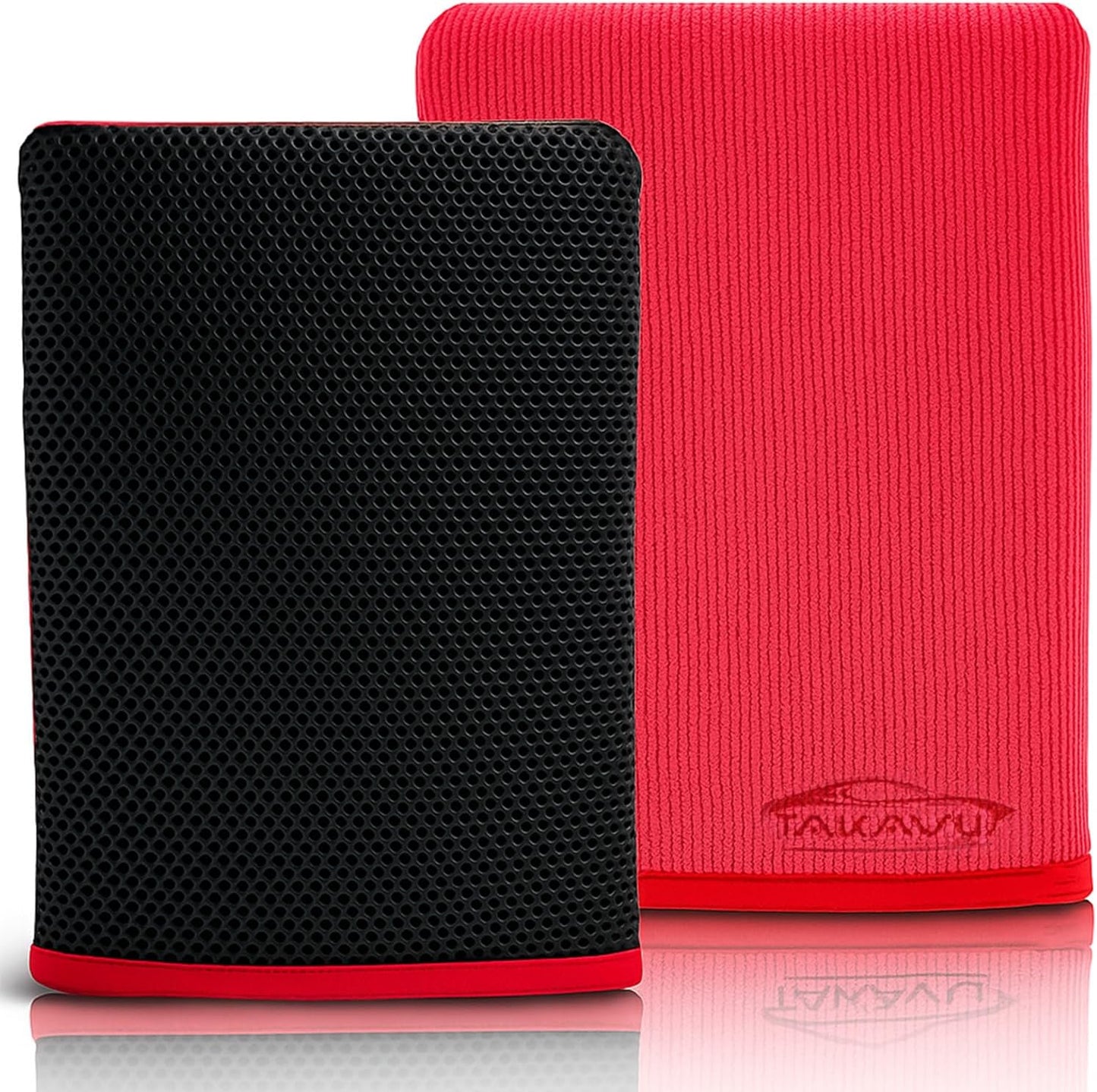Manopla arcilla auto 24.6x16cm malla microfibra limpieza
