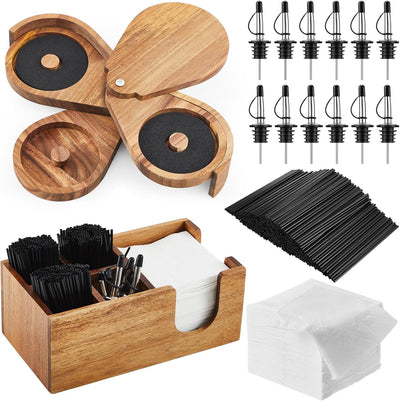 Rimadora madera acacia 3 niveles 12 vertedores acero inox