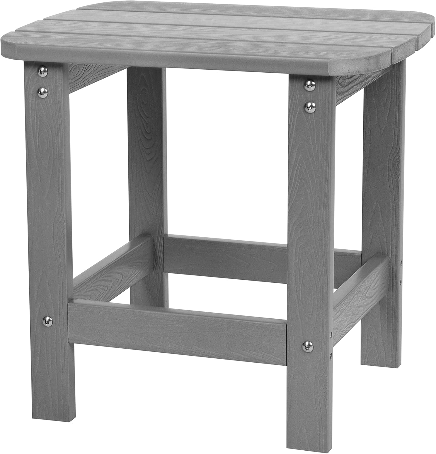 Mesa auxiliar Adirondack poliresina color gris