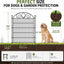 Valla jardín puerta 5 paneles 34pulg x 11ft metal perros