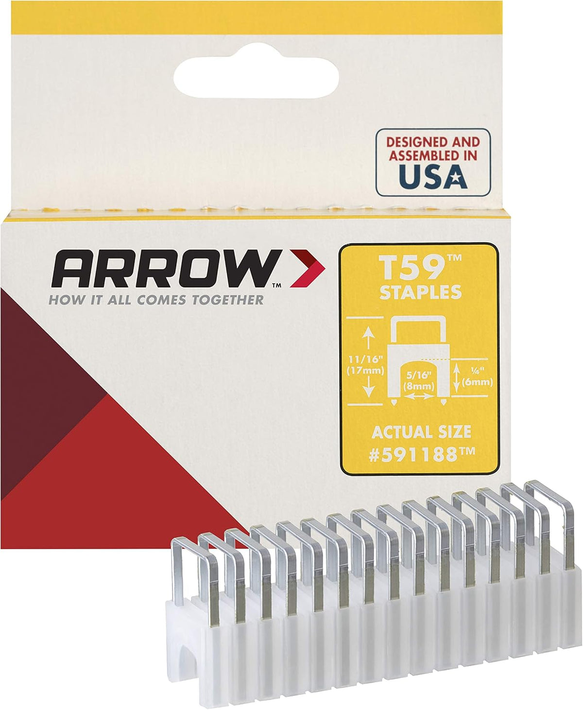 Grapas aisladas 1/4pulg corona 5/16pulg transparente 300uds