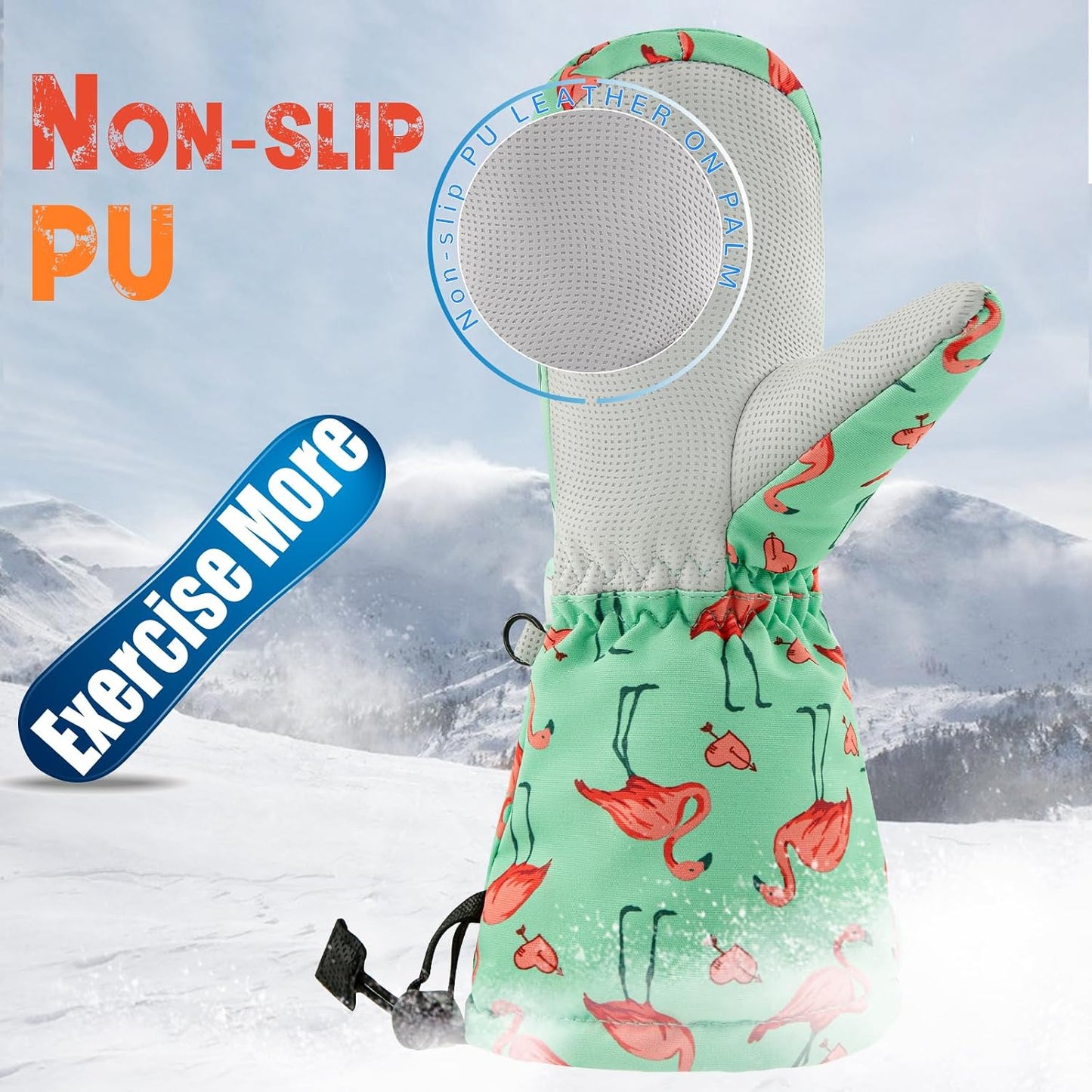 Guantes invierno impermeables para niños y bebés 1-5T