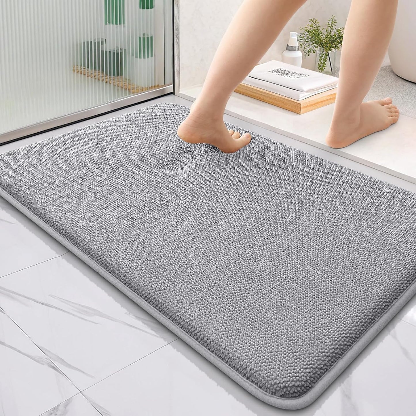 Tapete espuma viscoelástica baño 36x24" gris