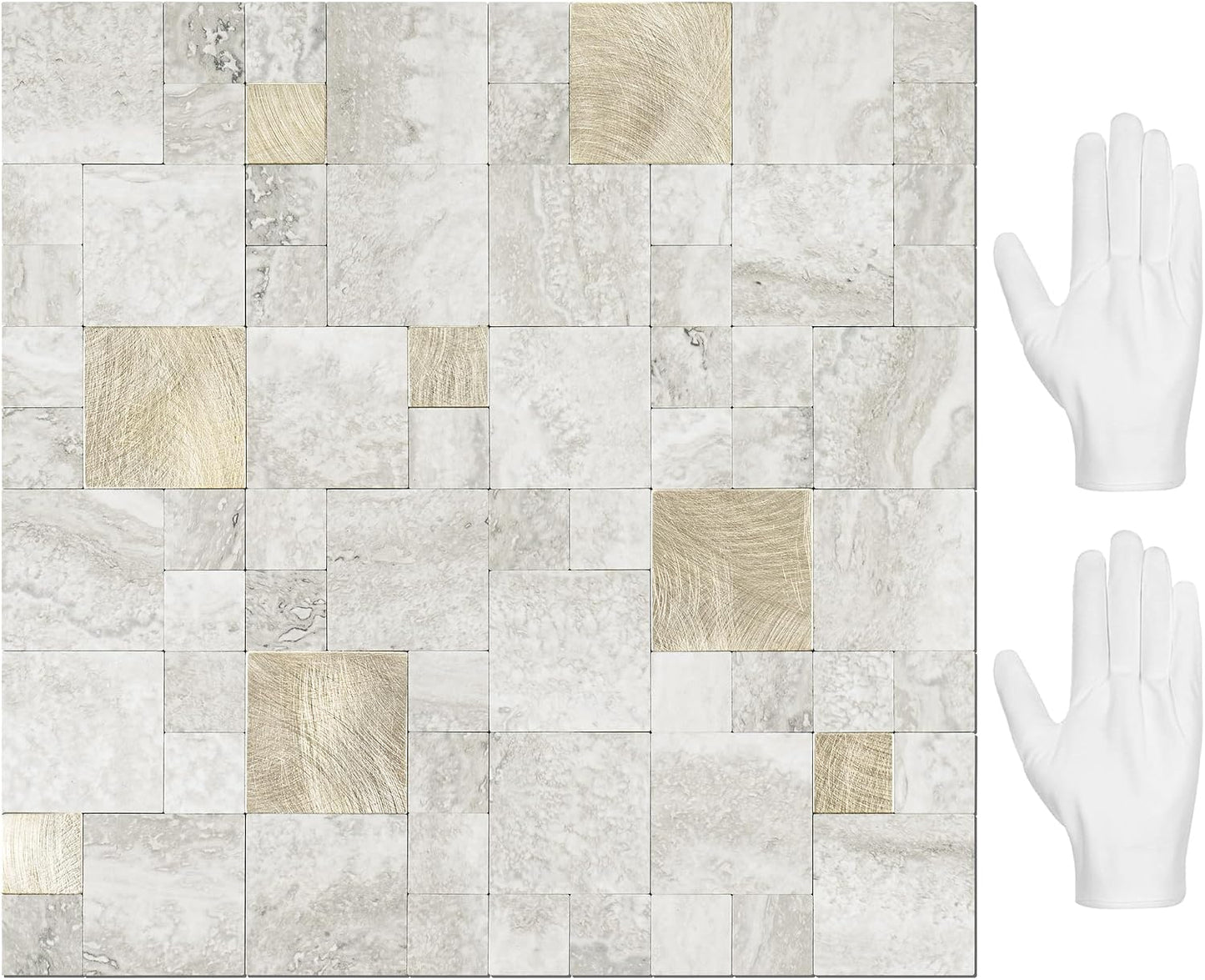 Azulejo autoadhesivo para salpicaduras cocina baño PVC 10