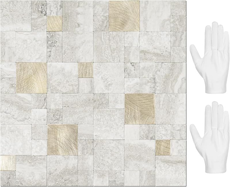 Azulejos autoadhesivos PVC para cocina baño 10 hojas