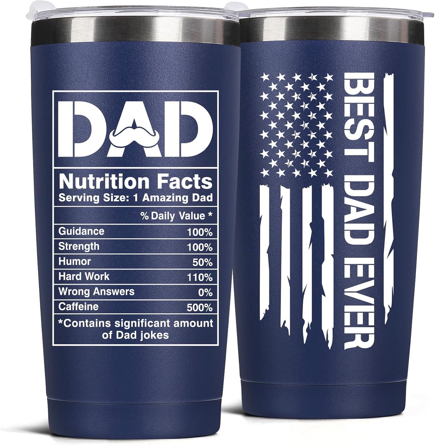 Taza térmica 20oz regalo padre cumpleaños navidad azul marino