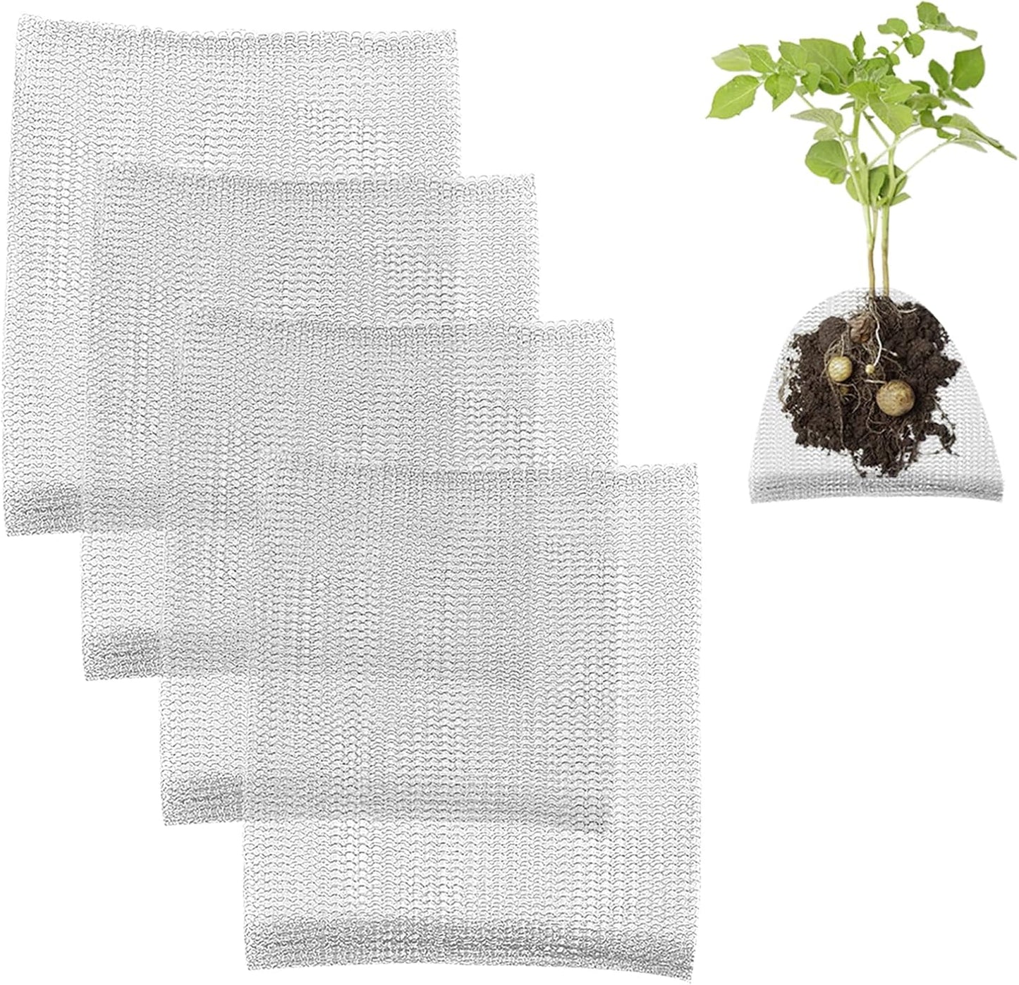 Protector raíces plantas alambre anti-tuzas 5pzas acero inox