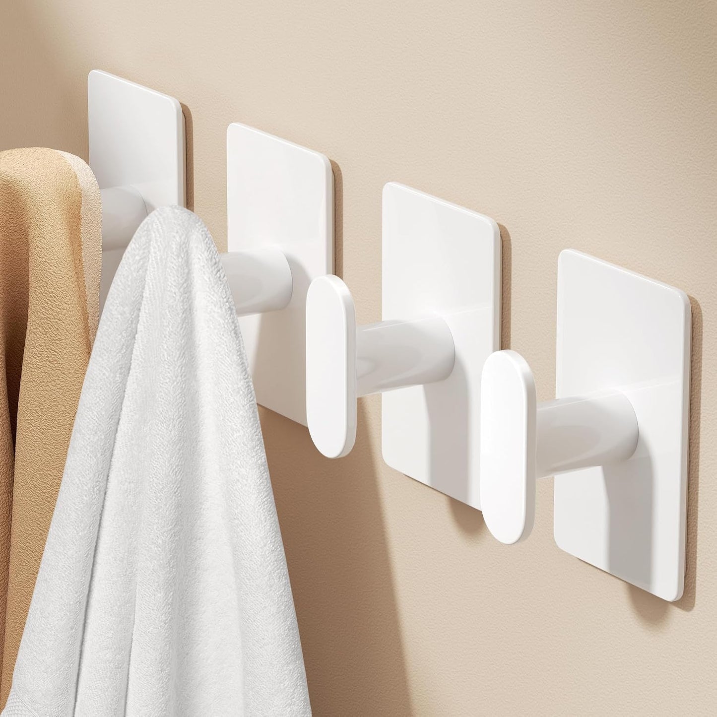 Ganchos adhesivos para toallas baño cocina 4 pzas
