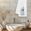 Toallas cocina diseño floral azul blanco 16x24pulg