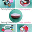 Bolsa maquillaje silicona plegable con cremallera rosa