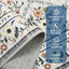 Alfombra sala 5x7 lavable antiderrap floral vintage