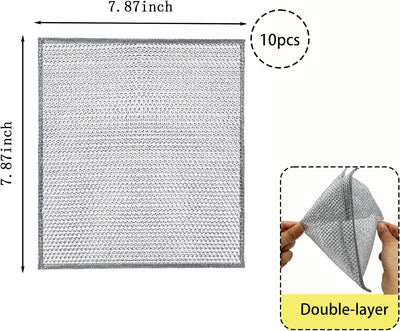 Paño cocina reutilizable doble alambre metal 10 pzas