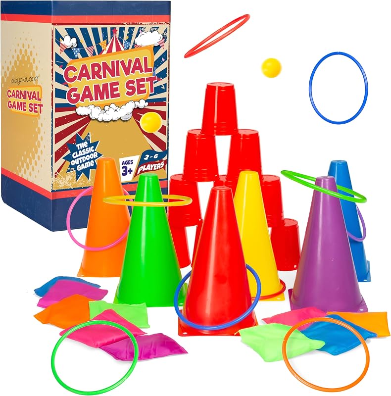 Juego carnaval 38 pzas para niños con puf y anillo