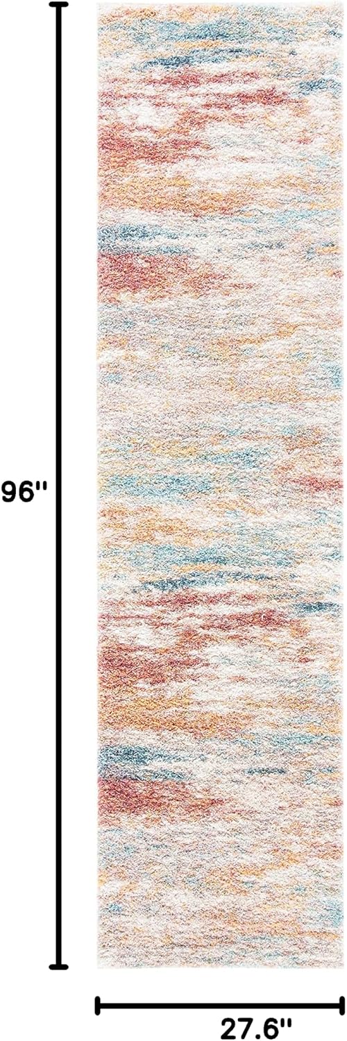 Alfombra pasillo 2ft3pulg x 8ft beige abstracto