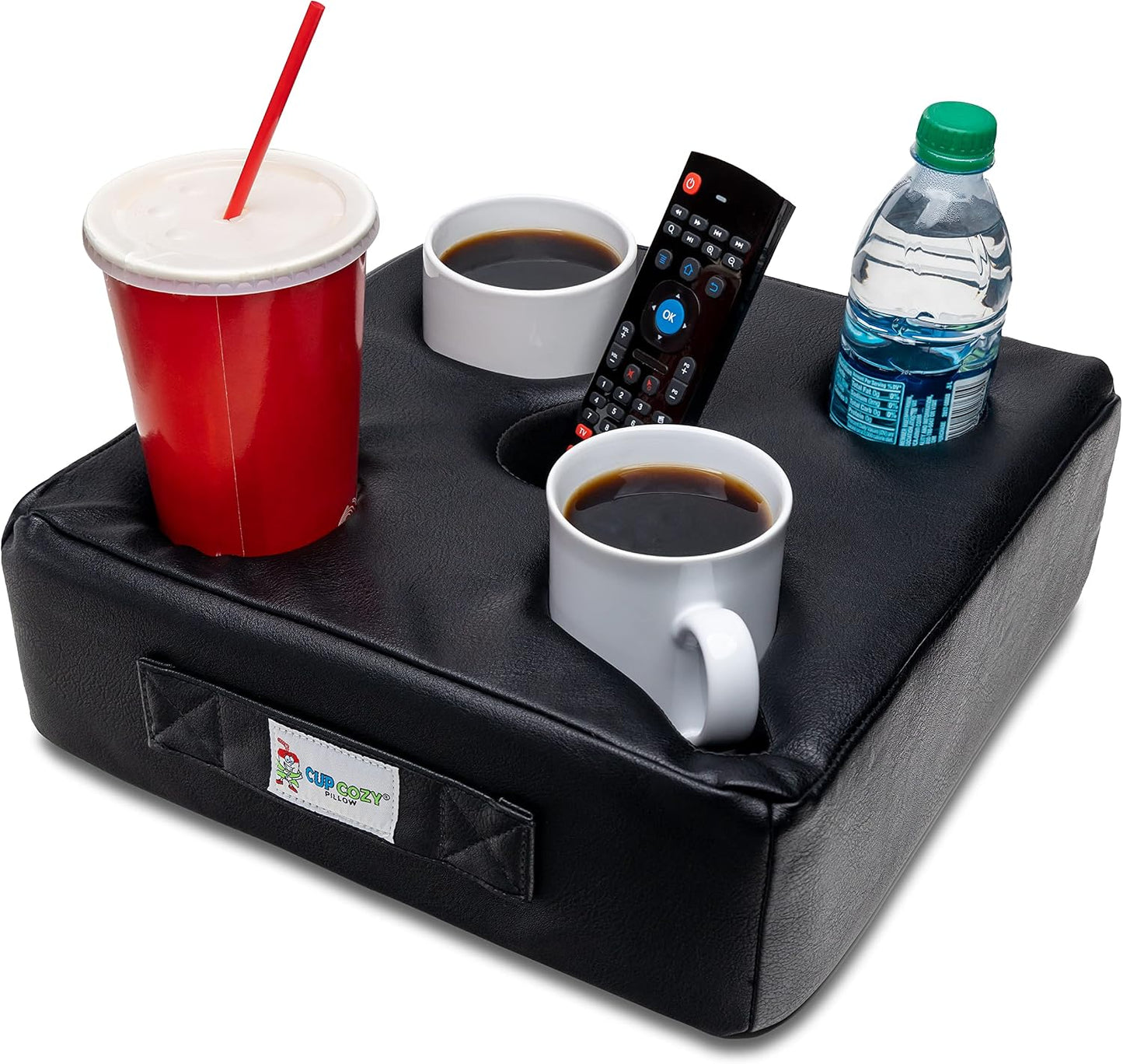 Sofá cama con portavasos y carrito bebidas piel sintética