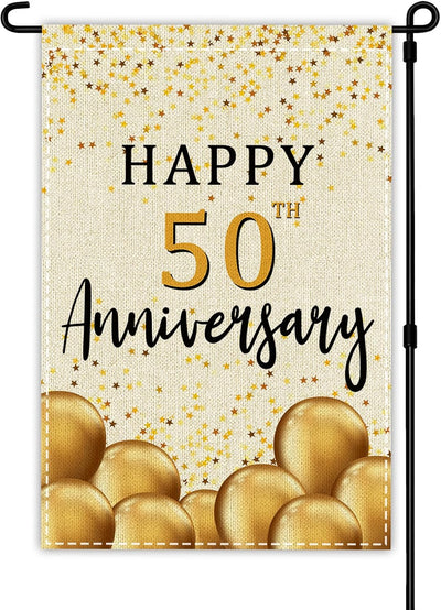 Bandera jardín doble cara 50 aniversario 12x18pulg