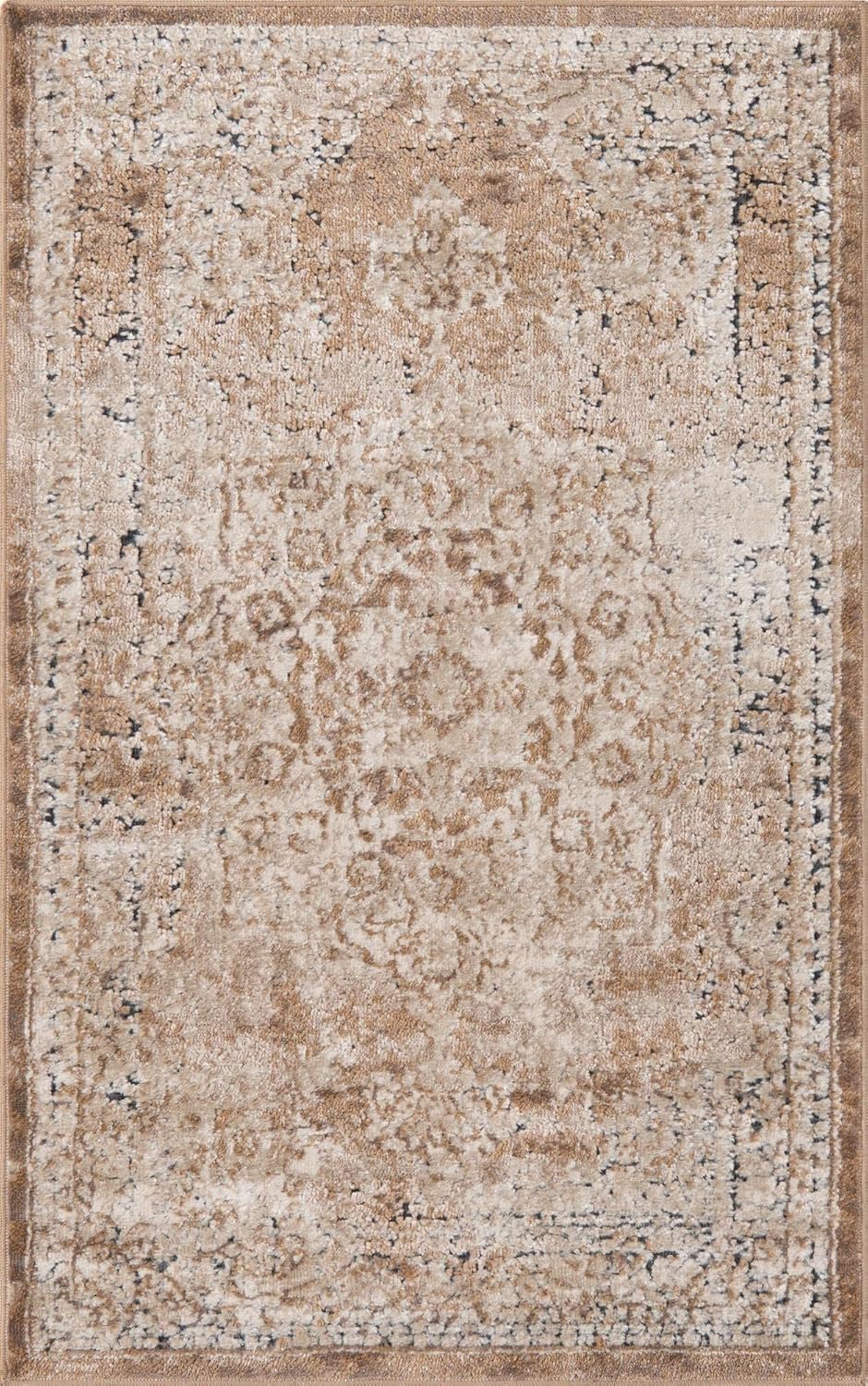 Alfombra área Roosevelt 2'2"x3'1" caqui/beige
