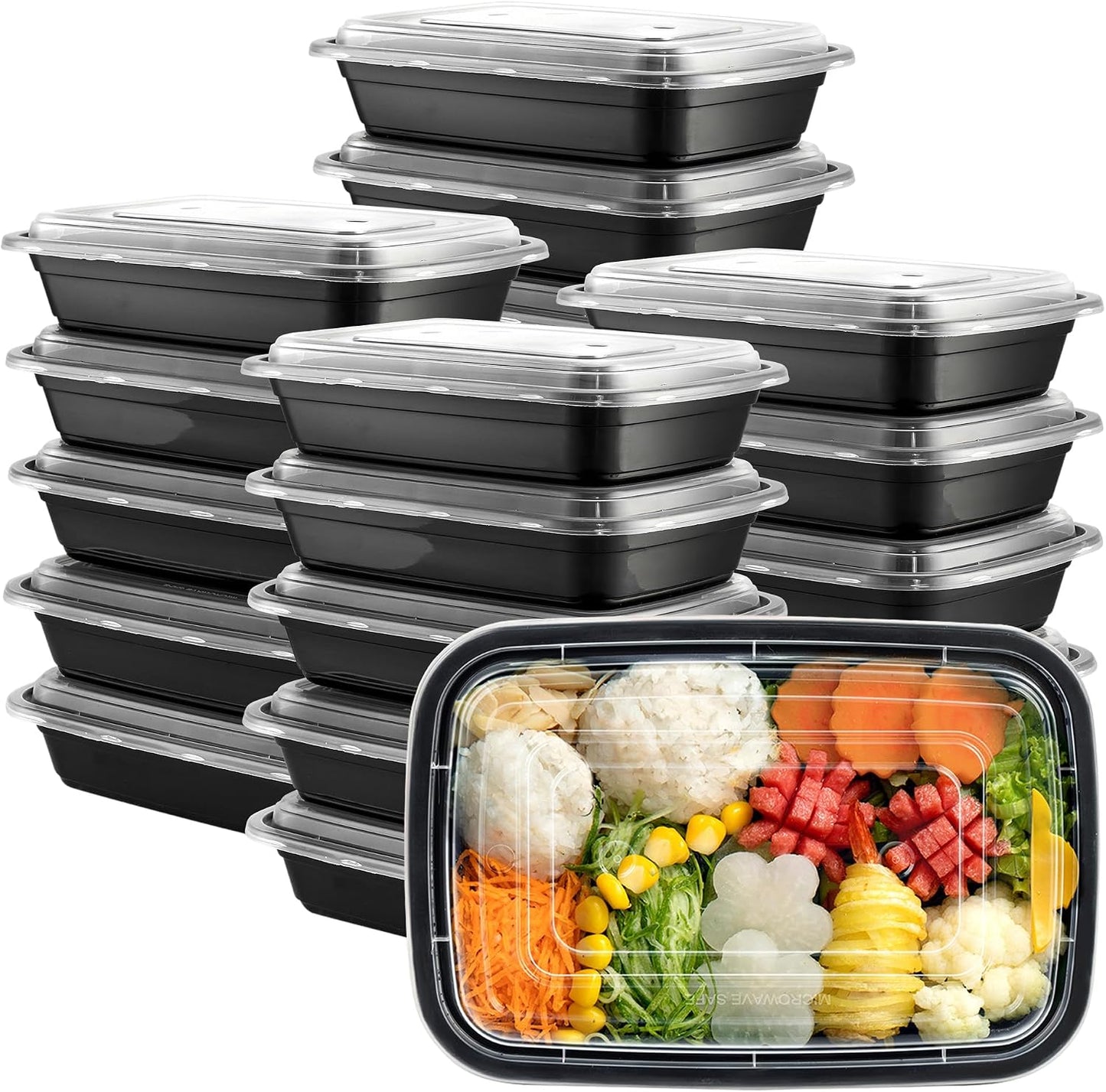 Recipientes servir comida con tapas set 50