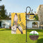 Soporte bandera jardín 28x40pulg poste 62pulg con ganchos