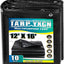 Lona negra 12x16ft impermeable 10mil UV resistente ojales