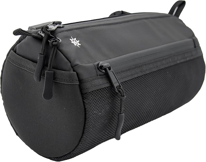 Bolsa manillar bicicleta duradera negro grande
