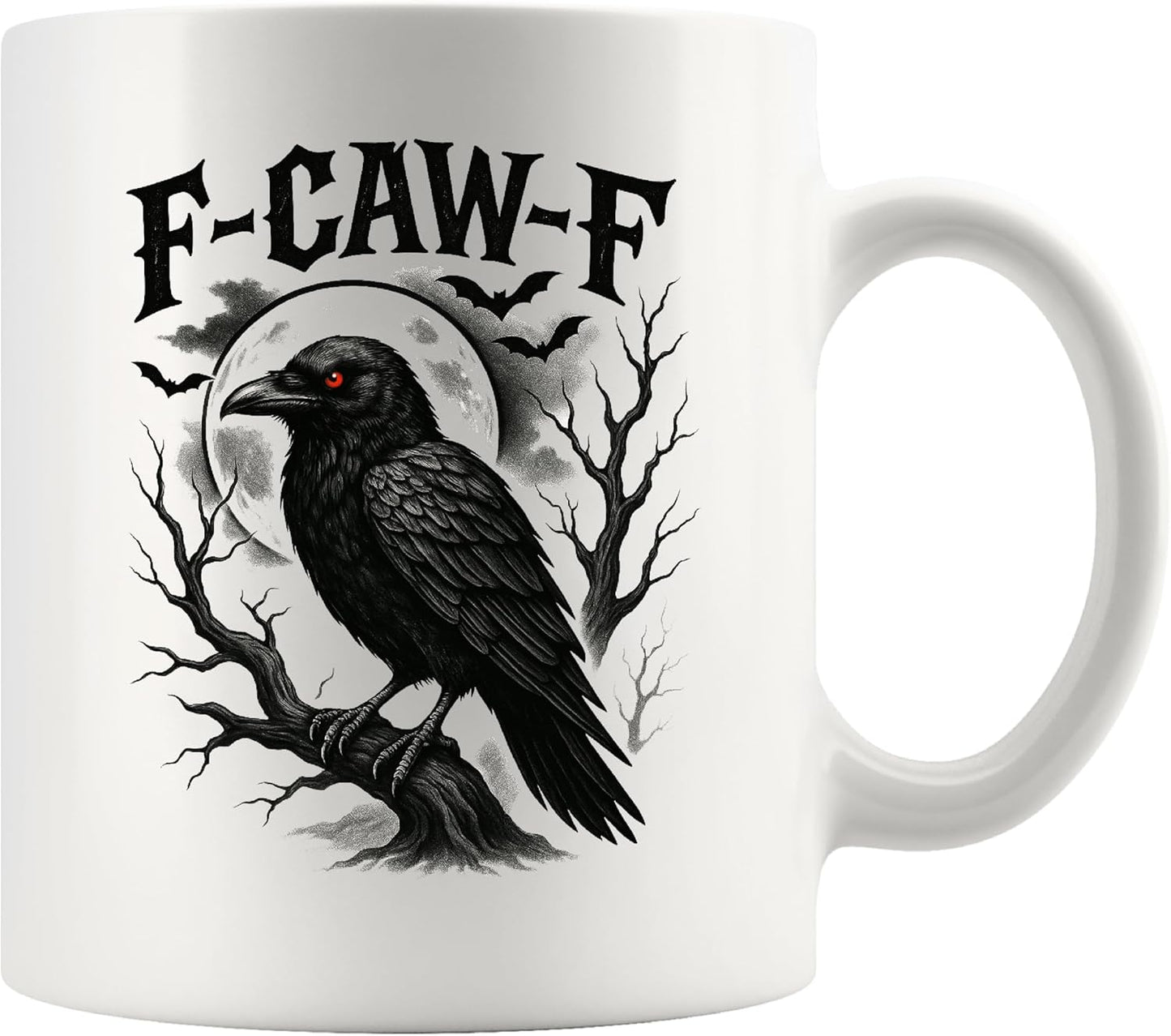 Taza Cerámica Cuervo Humor Sarcástico 11oz Blanco