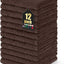 12 Paños Microfibra 13x19pulg Marrón Secado Rápido