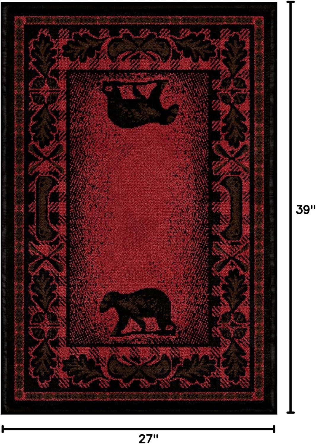Alfombra oso caminar 2ft3" x 3ft3" color claro