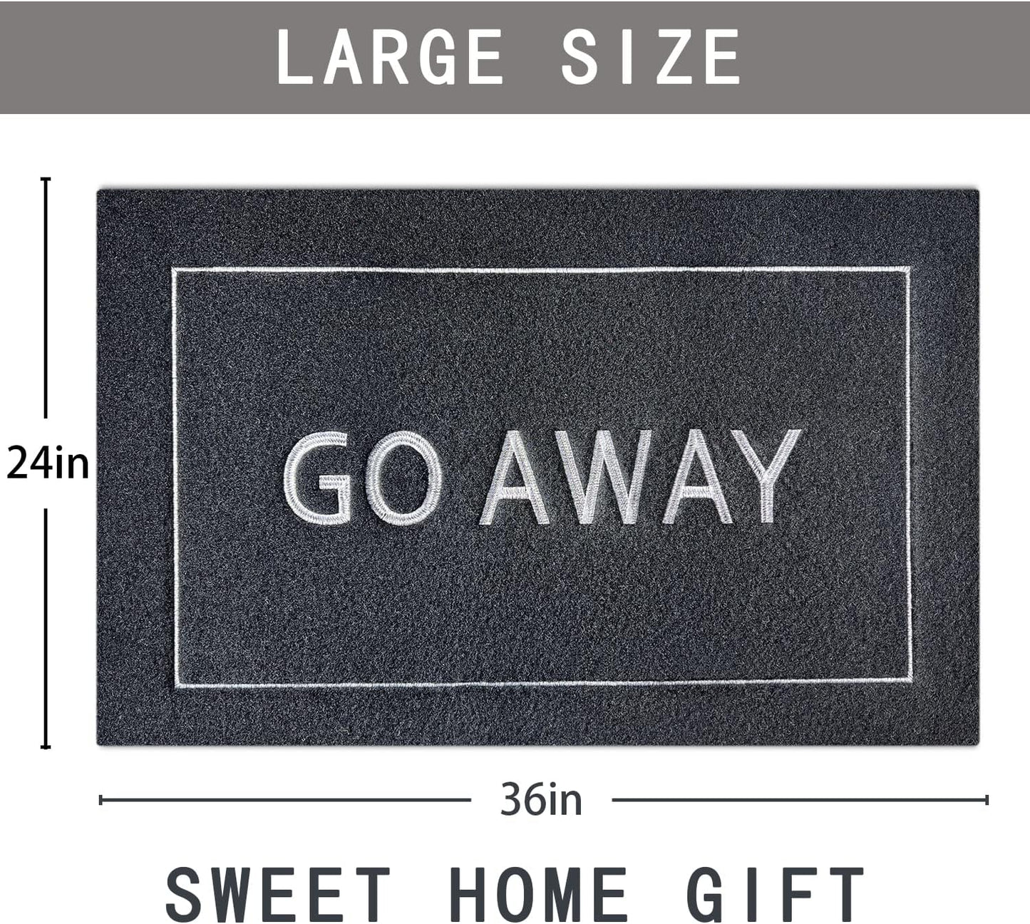 Tapete puerta granja 36x24pulg antiderrap negro