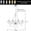 Candelabros cristal 25x27.5pulg 10 lámparas colgantes