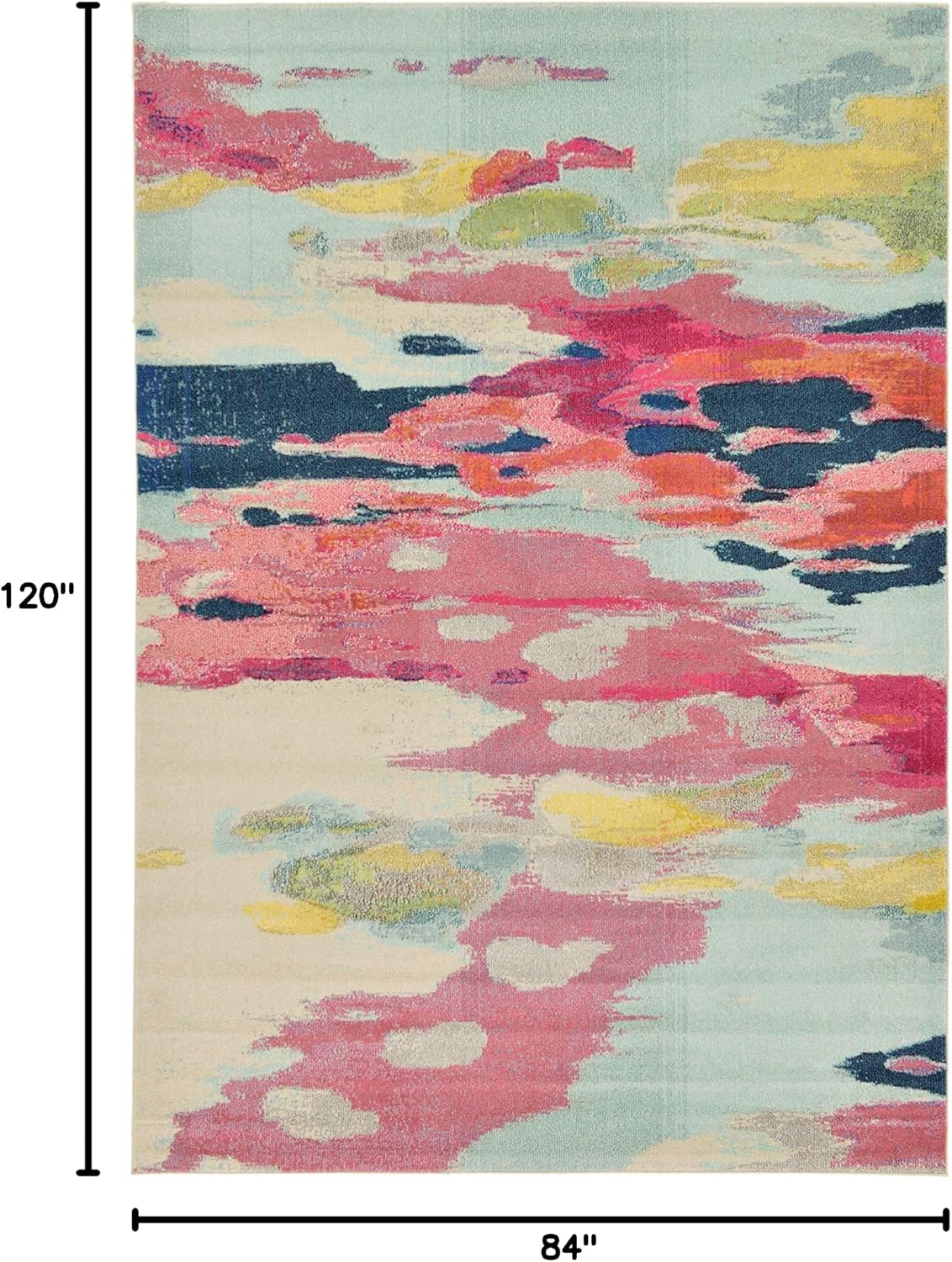 Tapete abstracto moderno polipropileno rosado